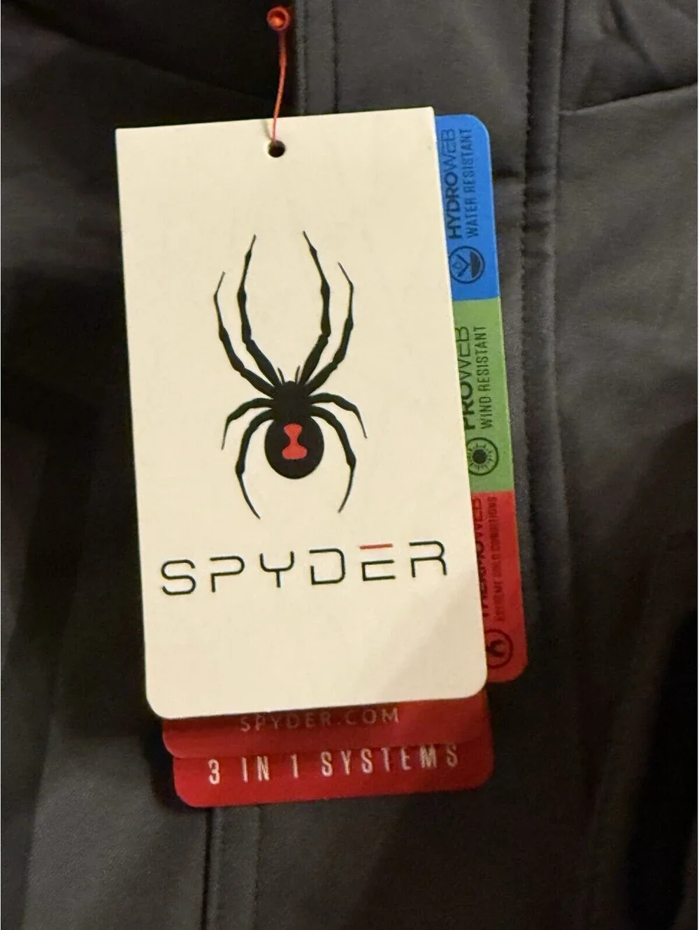 Spyder 3-in-1 Snow Ski System Jacket Detachable Hood Men’s XL Polar NWT $299